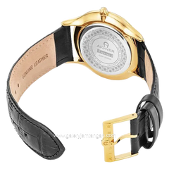 AIGNER TREVISO 2 AGW.240005 Black Gold Leather Watch Swiss Made