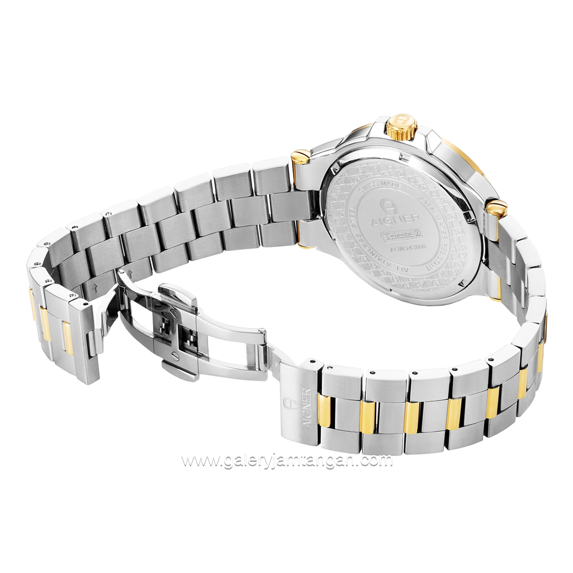 AIGNER TRIESTE 2 AGW.243003 Silver Gold Watch Swiss Made