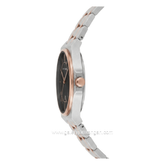 CHRIST VERRA AMORÉL CV 12405L-14 BLK Ledies Silver Rosegold Dial Black Stainless Steel