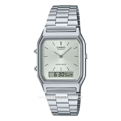 Casio General AQ-230A-7AMQYDF Silver Dial White Stainless Steel