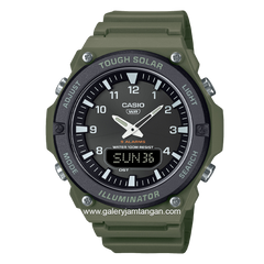 CASIO AQ-S820W-3BVDF Tough Solar Green Dial Black Resin Strap