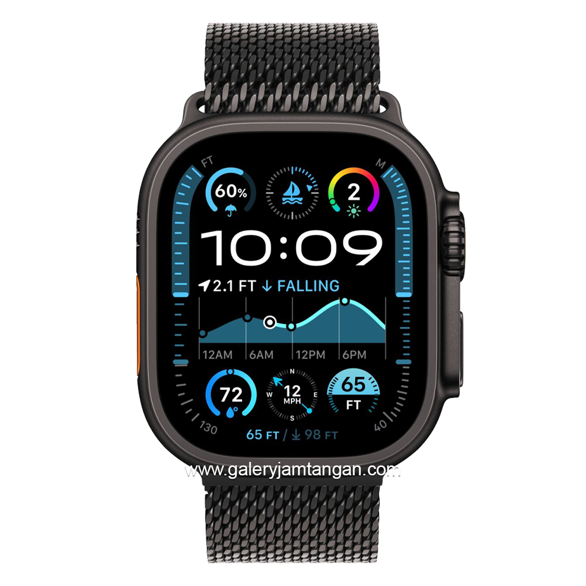 APPLE WATCH ULTRA 2 Black Milanese Loop Band