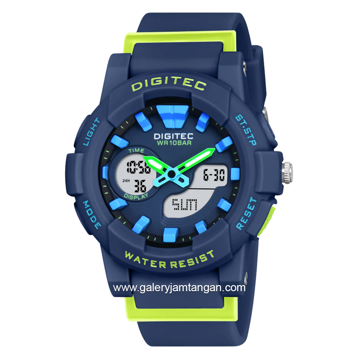DIGITEC BDA-2063T Navy Digital Analog Rubber Strap