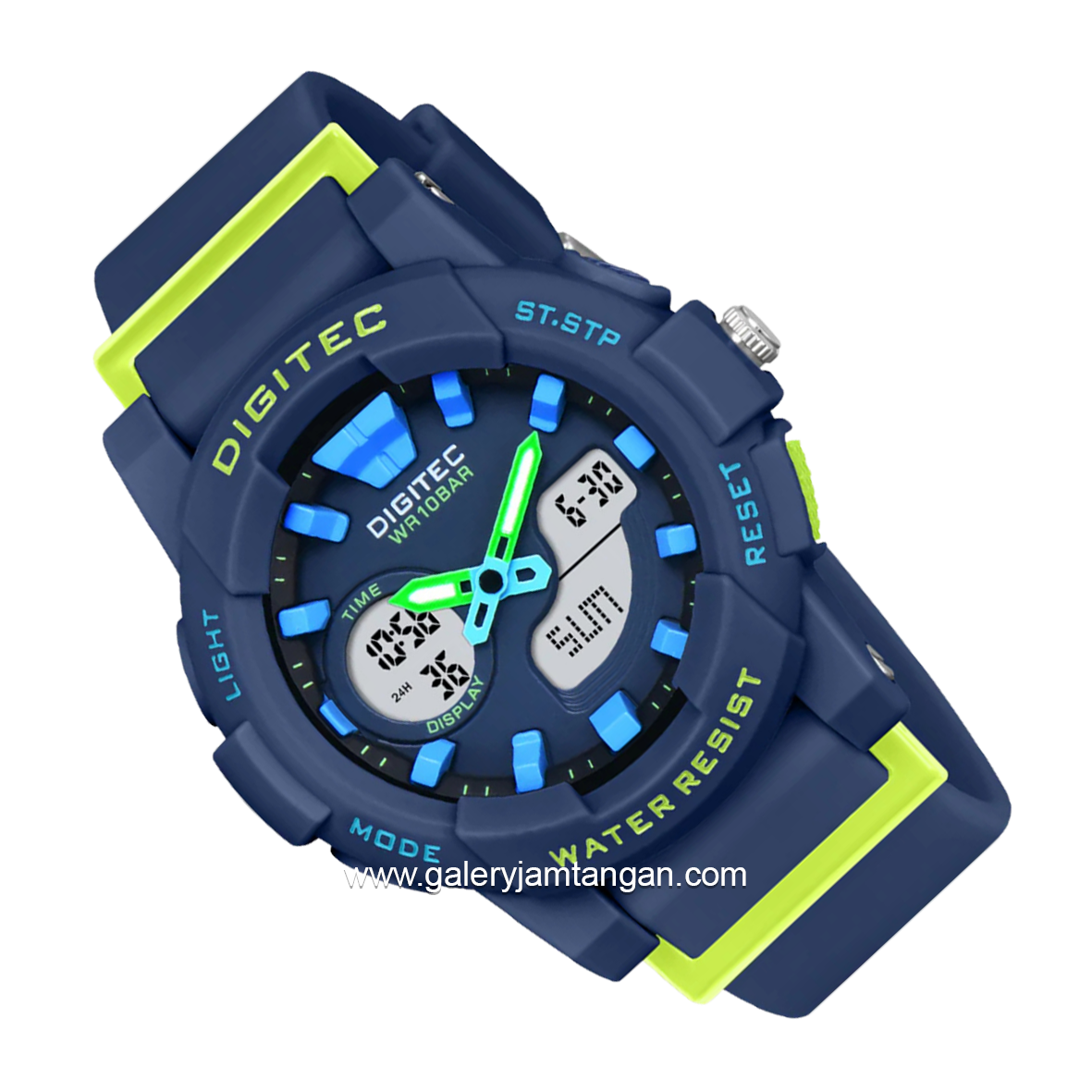 DIGITEC BDA-2063T Navy Digital Analog Rubber Strap
