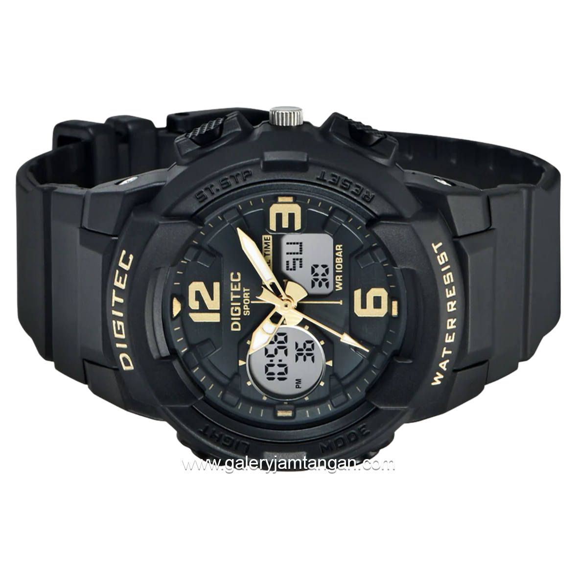 DIGITEC BDA-4120T Black Digital Analog Rubber Strap