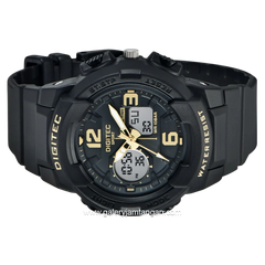 DIGITEC BDA-4120T Black Digital Analog Rubber Strap