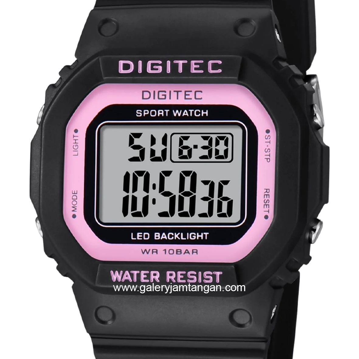 DIGITEC BDG-7024T Black Pink Digital Rubber Strap
