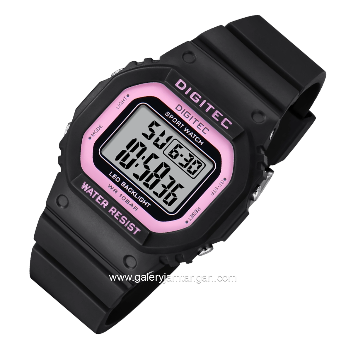 DIGITEC BDG-7024T Black Pink Digital Rubber Strap