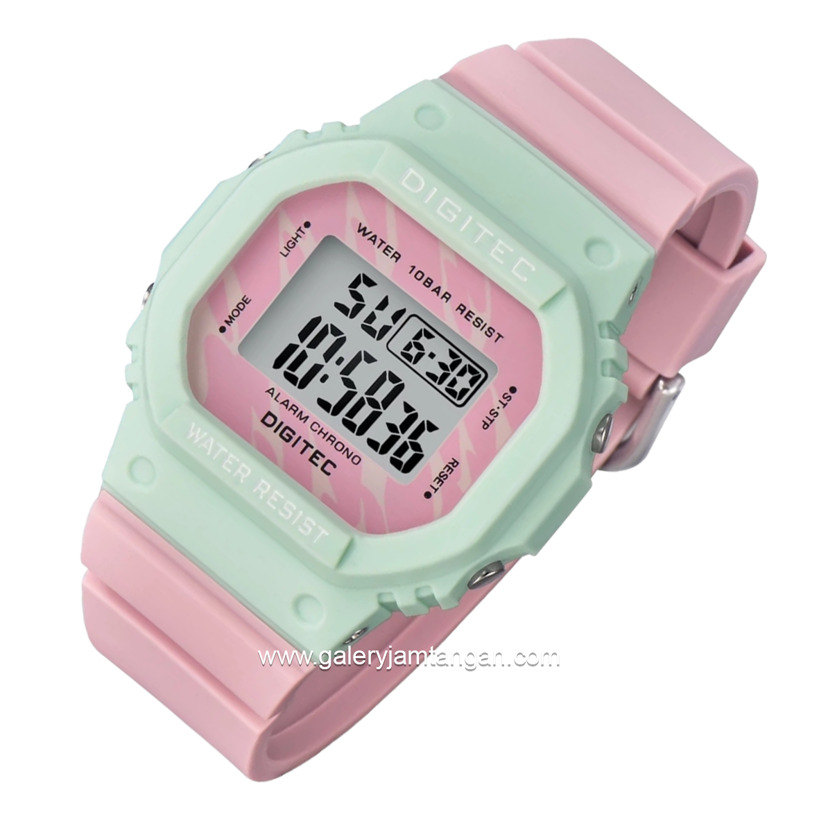 DIGITEC BDG-7024T Pink Green Digital Rubber Strap