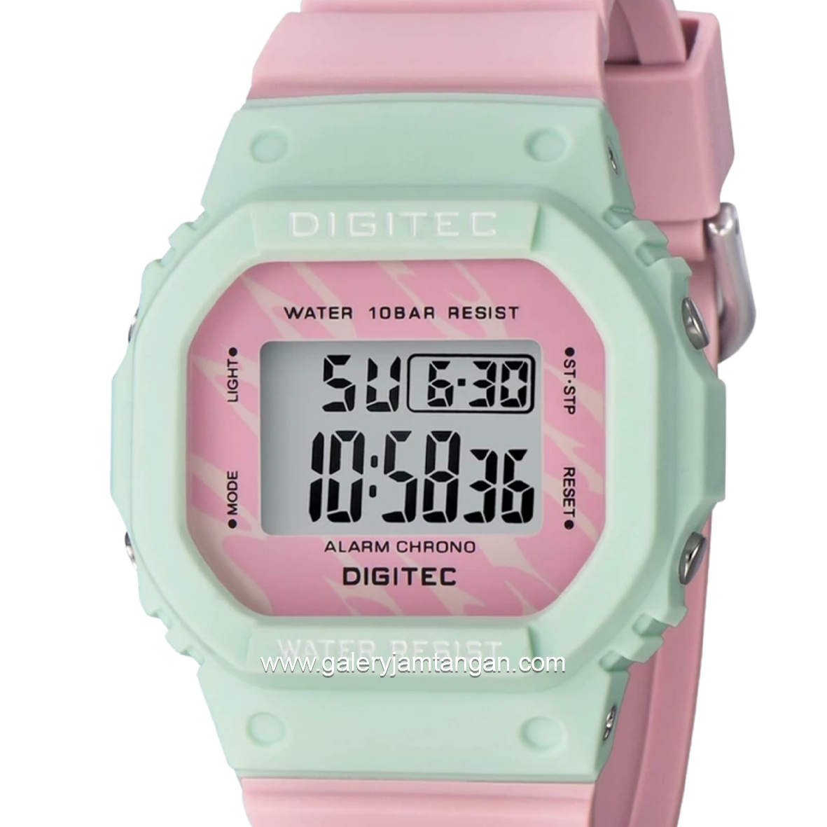 DIGITEC BDG-7024T Pink Green Digital Rubber Strap