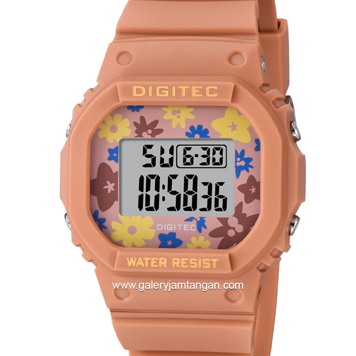 DIGITEC BDG-7024T Orange Digital Rubber Strap