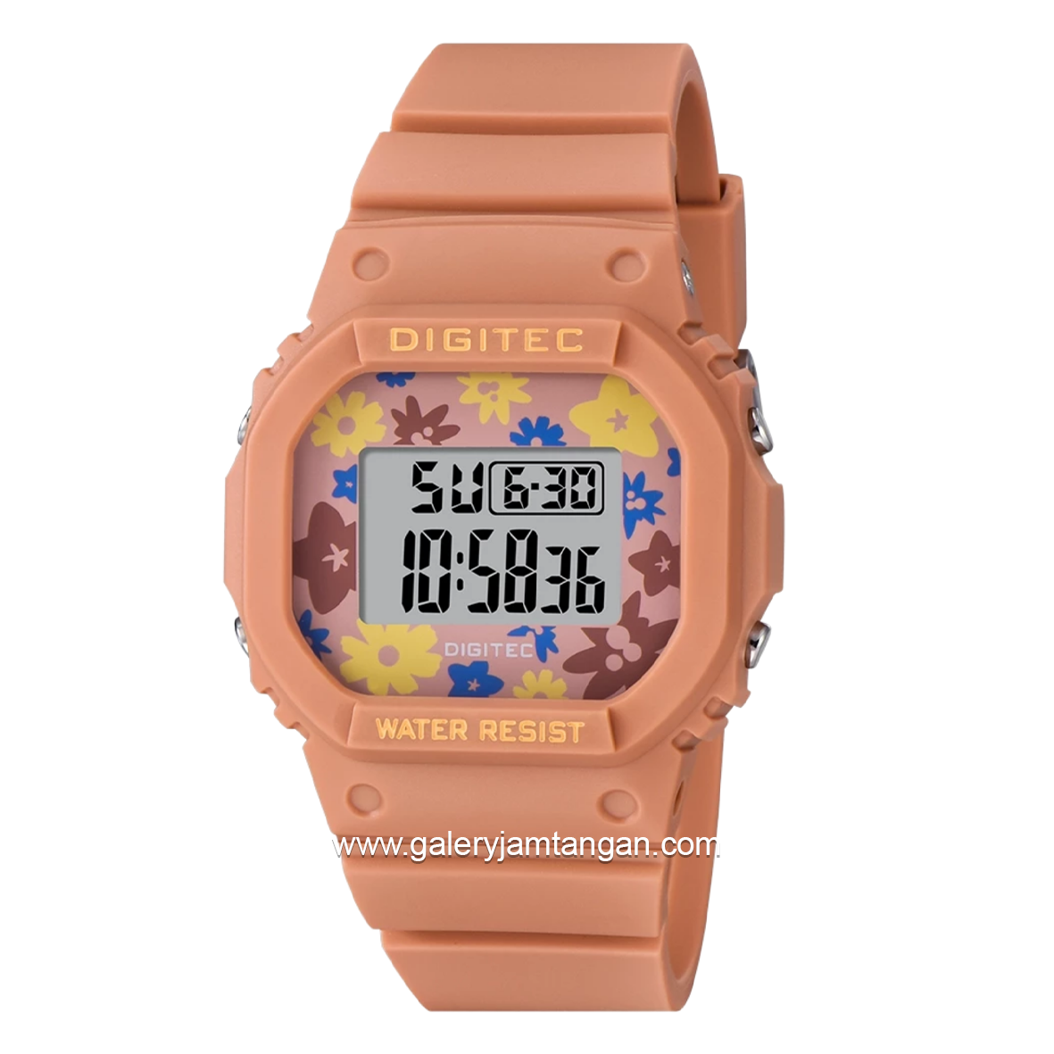 DIGITEC BDG-7024T Orange Digital Rubber Strap