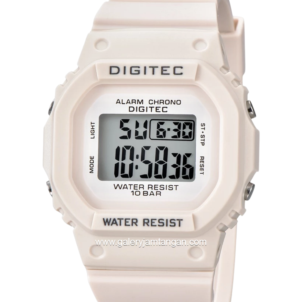 DIGITEC BDG-7024T White Digital Rubber Strap