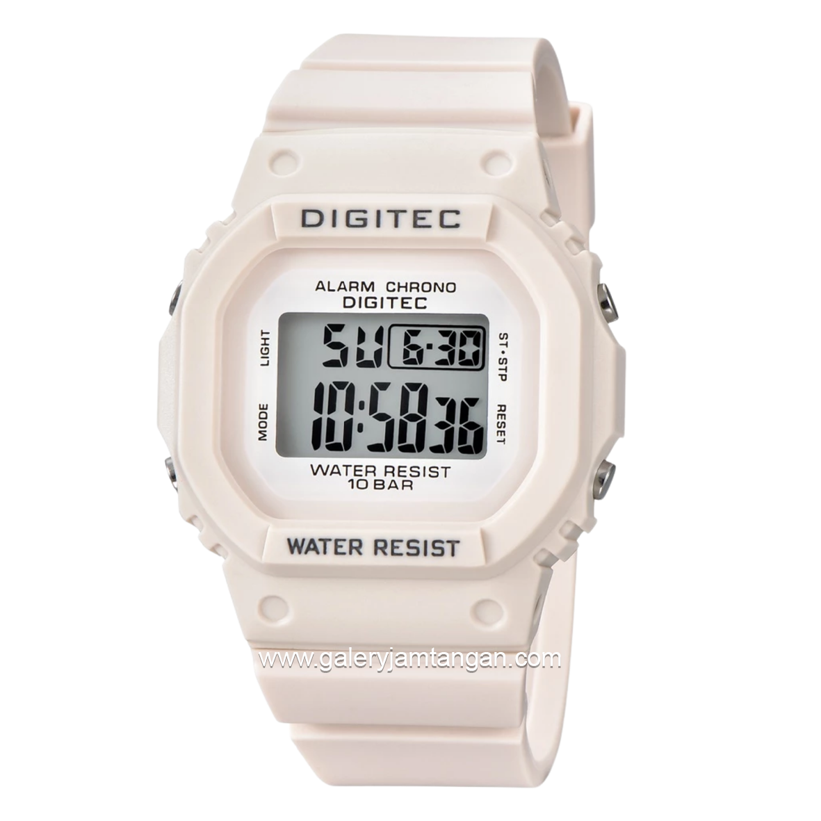 DIGITEC BDG-7024T White Digital Rubber Strap
