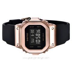 DIGITEC BDG-7054T Full Digital Black Rosegold Rubber Strap