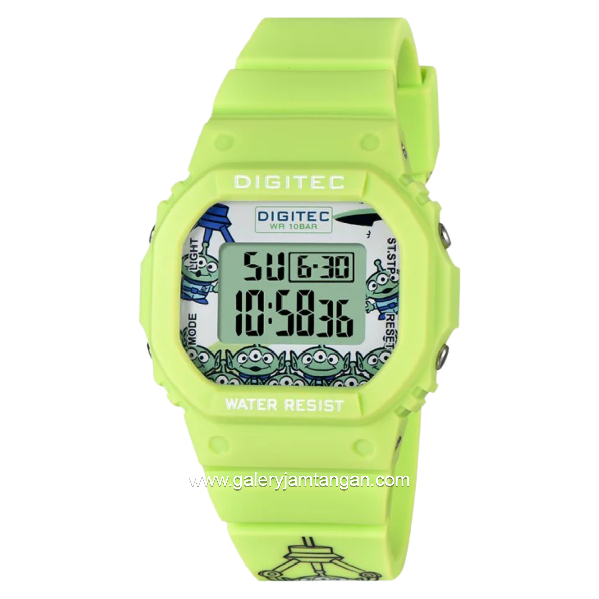 DIGITEC BDG-7100T-PX Full Green Digital Rubber Strap