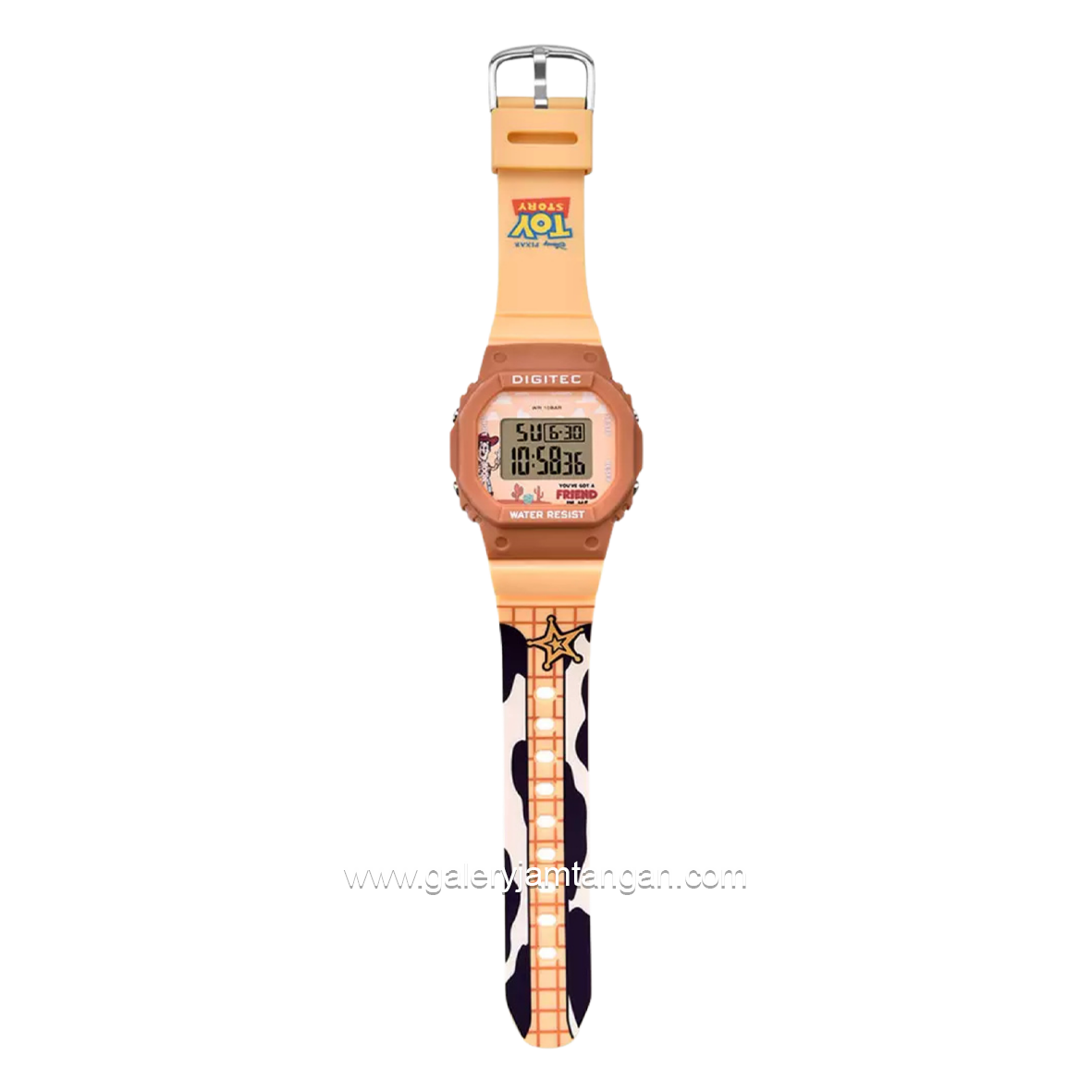 DIGITEC BDG-7100T-PX Disney Pixar Brown Digital Rubber Strap
