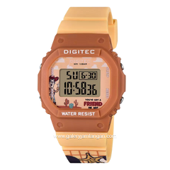 DIGITEC BDG-7100T-PX Disney Pixar Brown Digital Rubber Strap