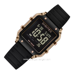 DIGITEC BDG-7133T Black Rosegold Digital Rubber Strap