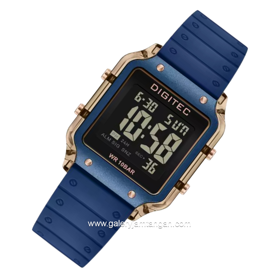 DIGITEC BDG-7133T Blue Digital Rubber Strap