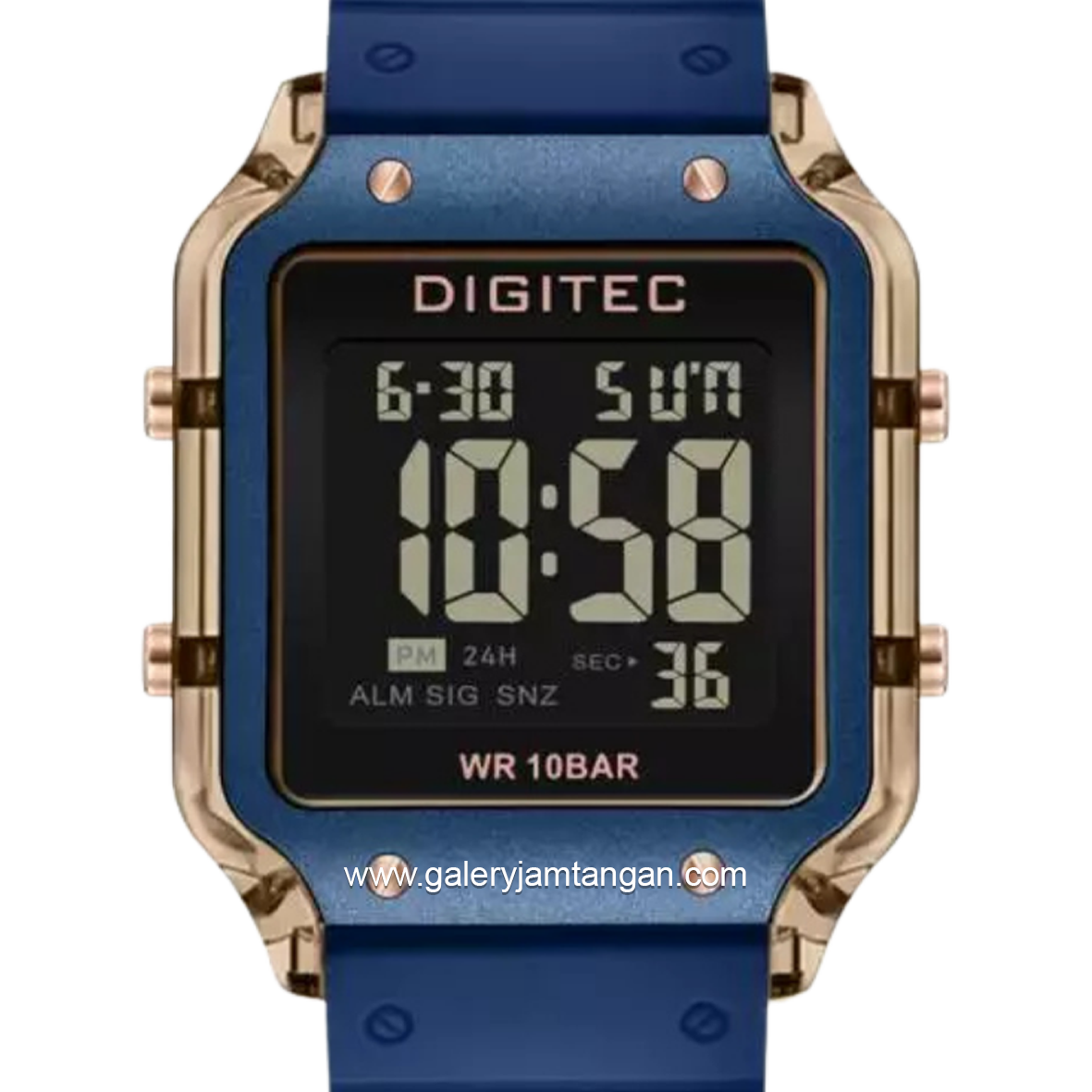 DIGITEC BDG-7133T Blue Digital Rubber Strap