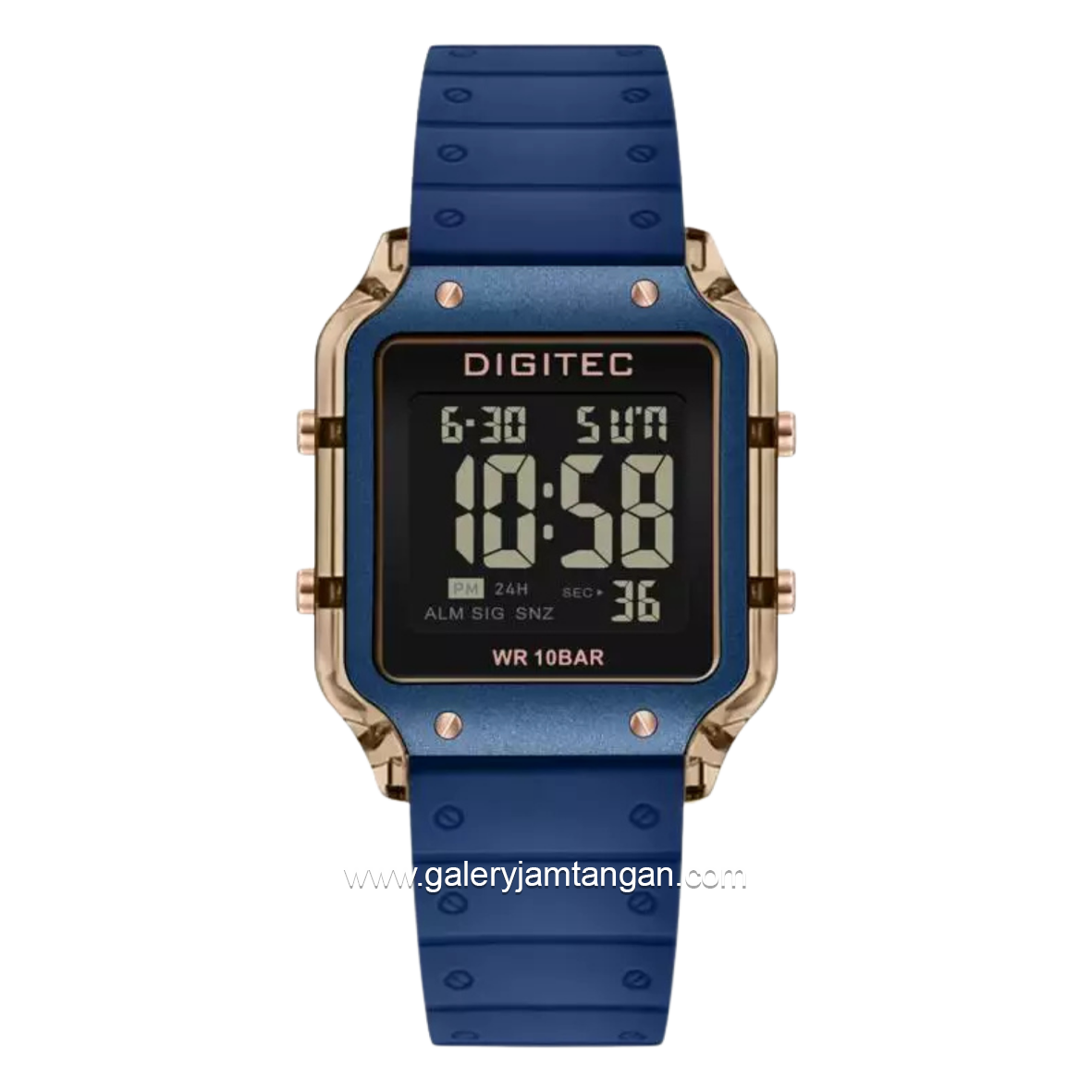 DIGITEC BDG-7133T Blue Digital Rubber Strap