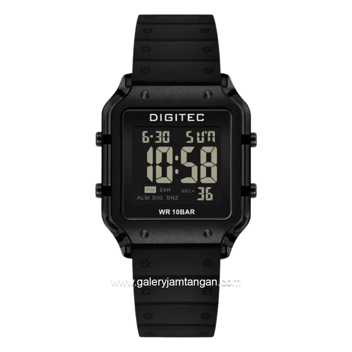 DIGITEC BDG-7133T Black Digital Rubber Strap