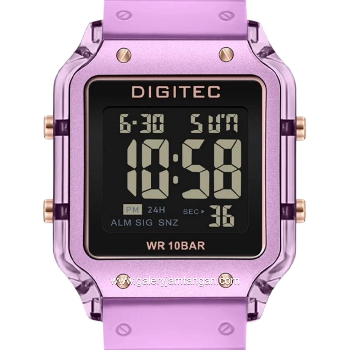 DIGITEC BDG-7133T Purple Digital Rubber Strap