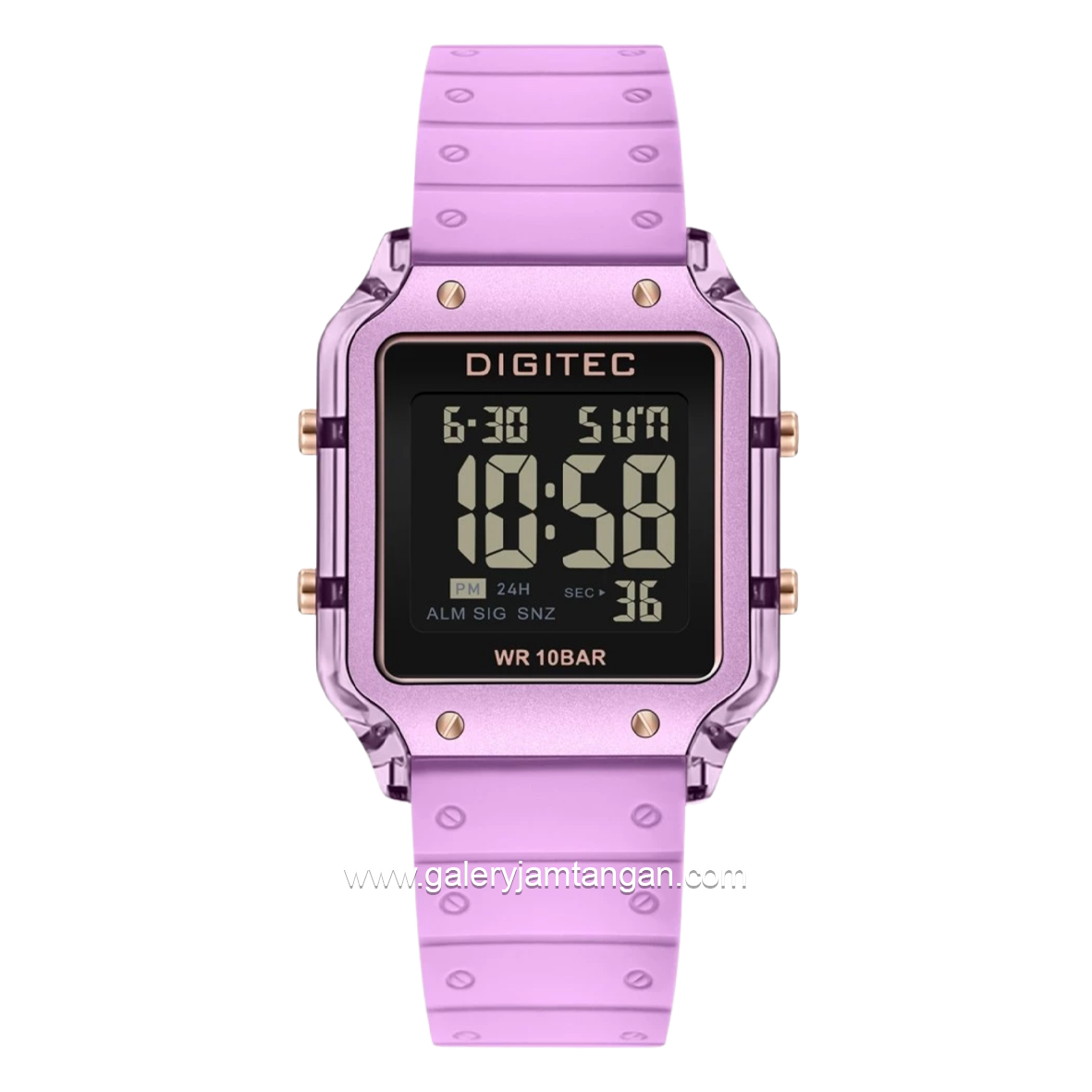 DIGITEC BDG-7133T Purple Digital Rubber Strap