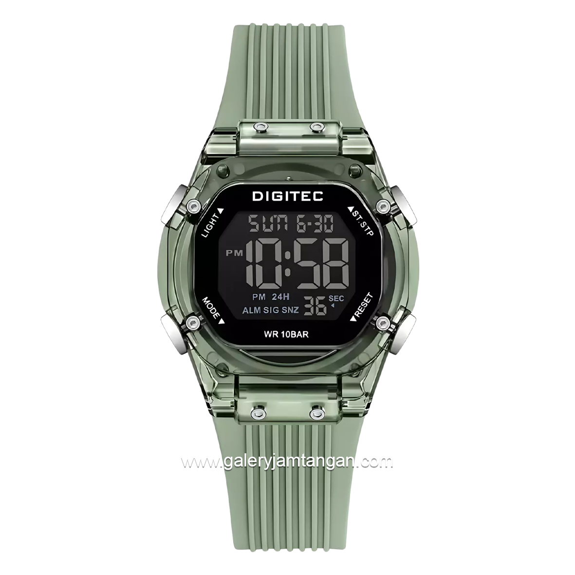 DIGITEC BDG-7208T Full Green Digital Rubber Strap