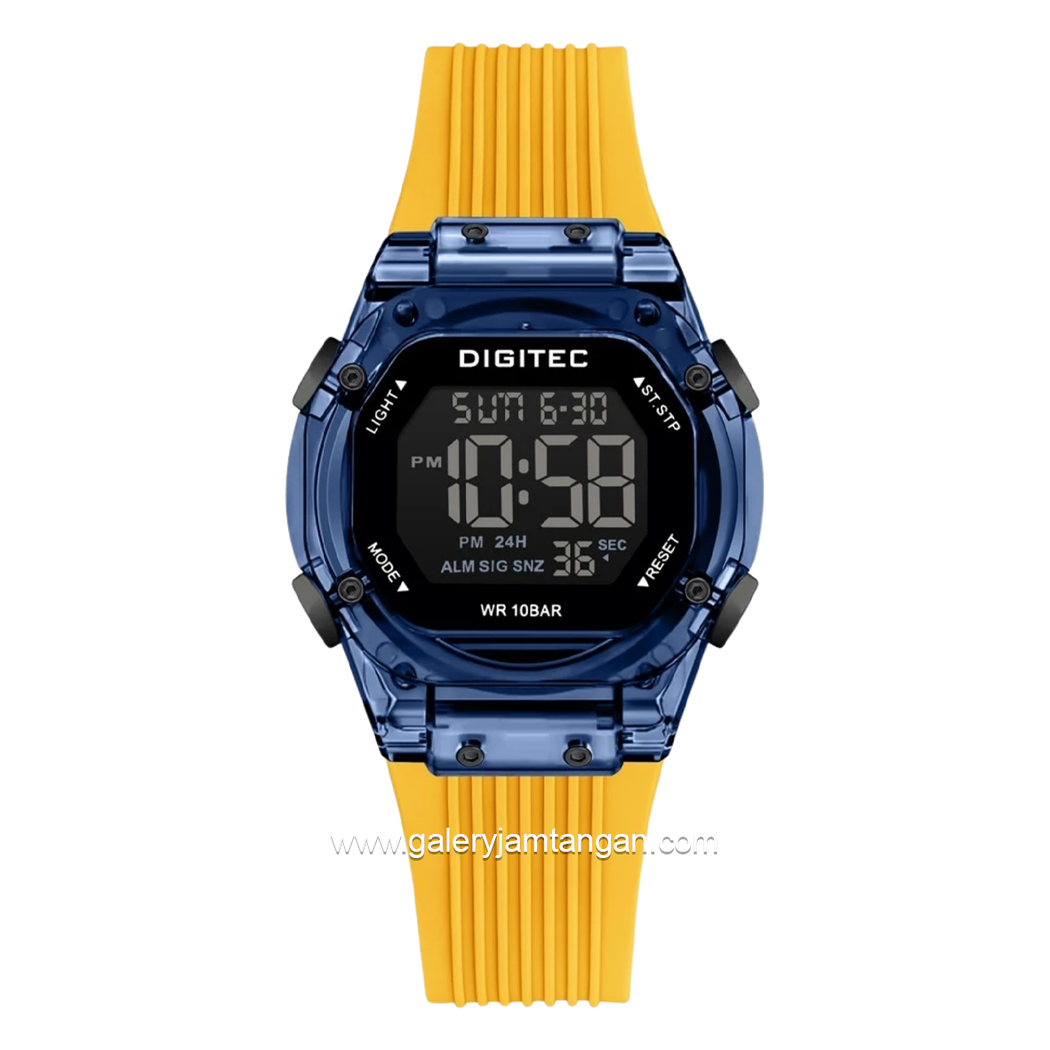 DIGITEC BDG-7208T Yellow Blue Digital Rubber Strap