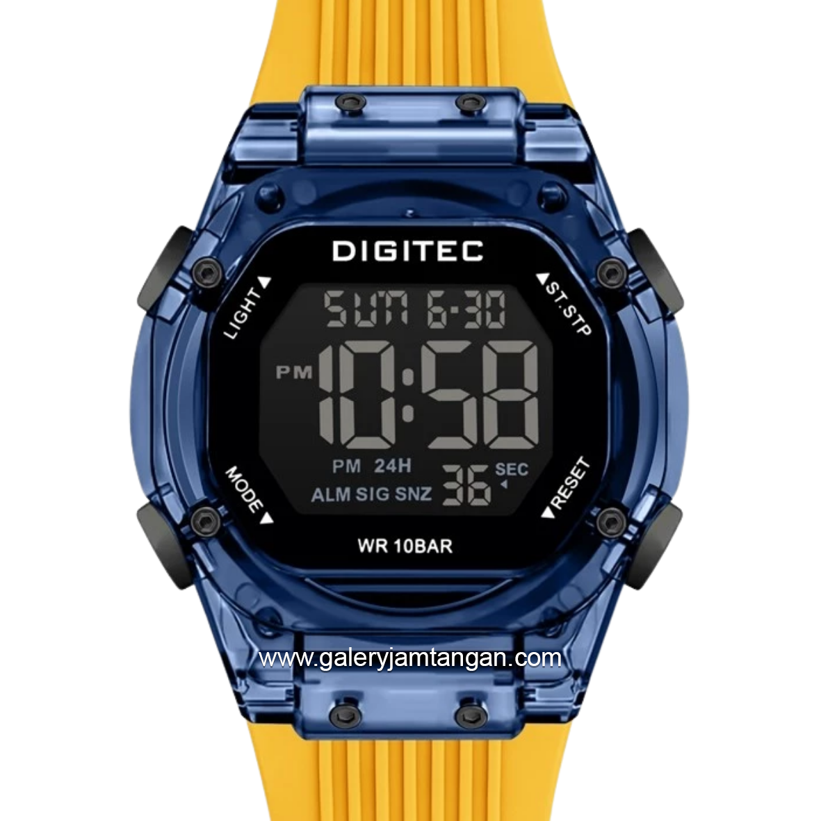 DIGITEC BDG-7208T Yellow Blue Digital Rubber Strap