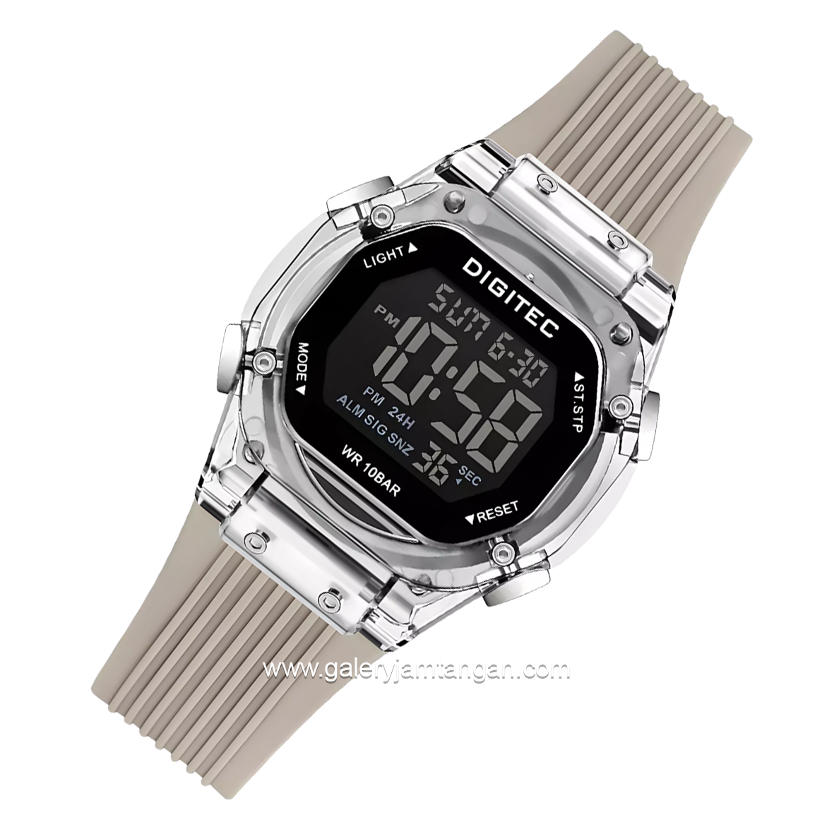 DIGITEC BDG-7208T Grey Digital Rubber Strap