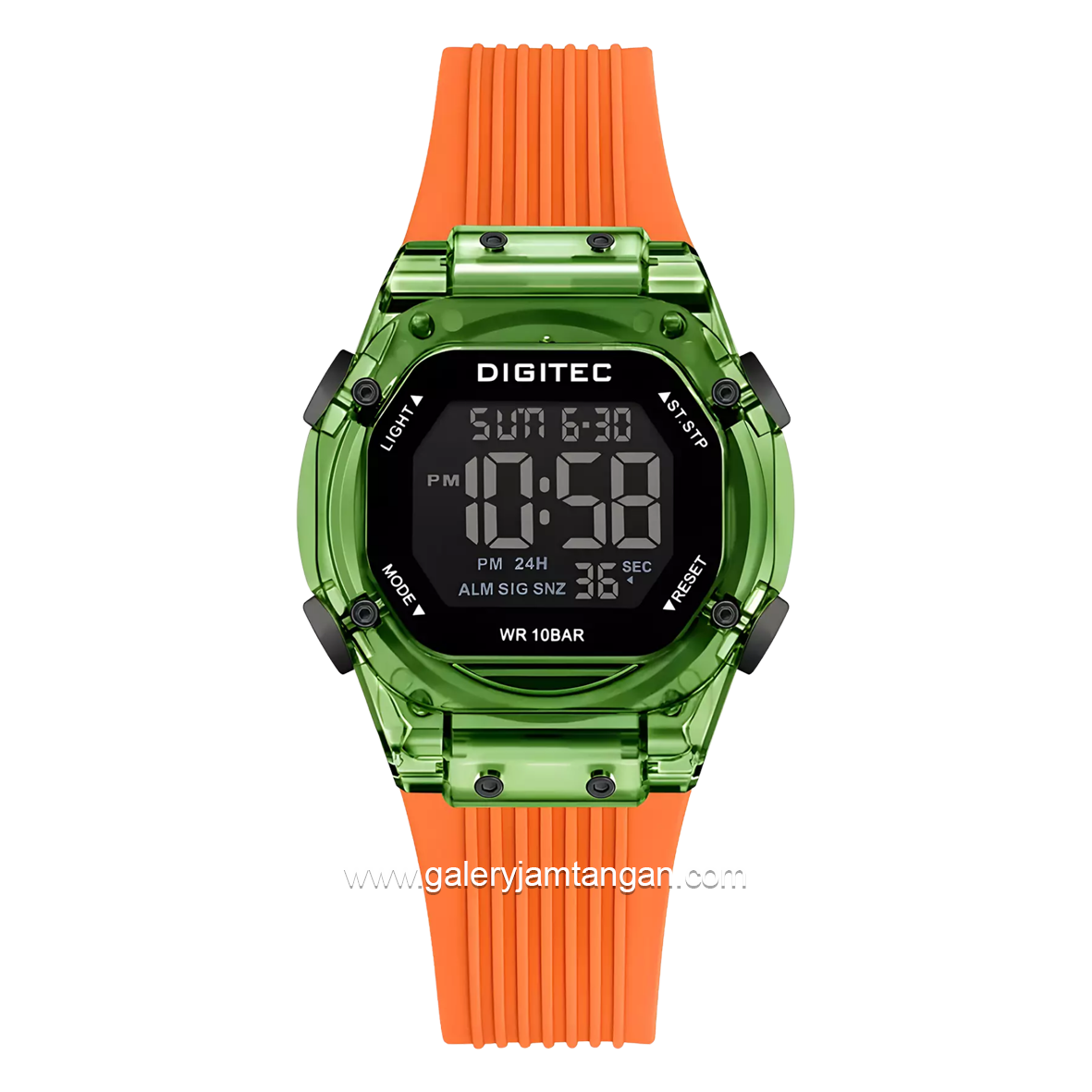 DIGITEC BDG-7208T Orange Green Digital Rubber Strap