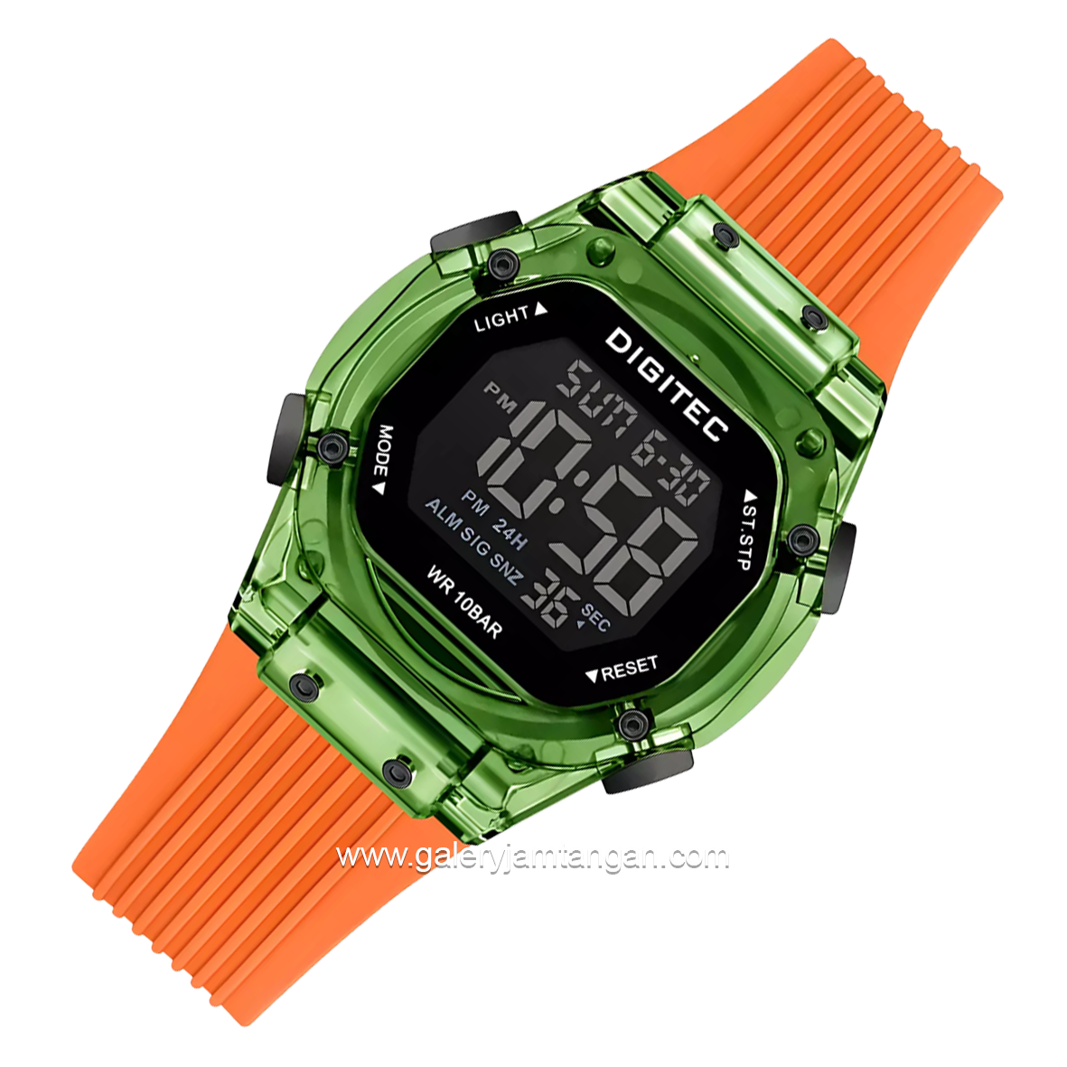 DIGITEC BDG-7208T Orange Green Digital Rubber Strap