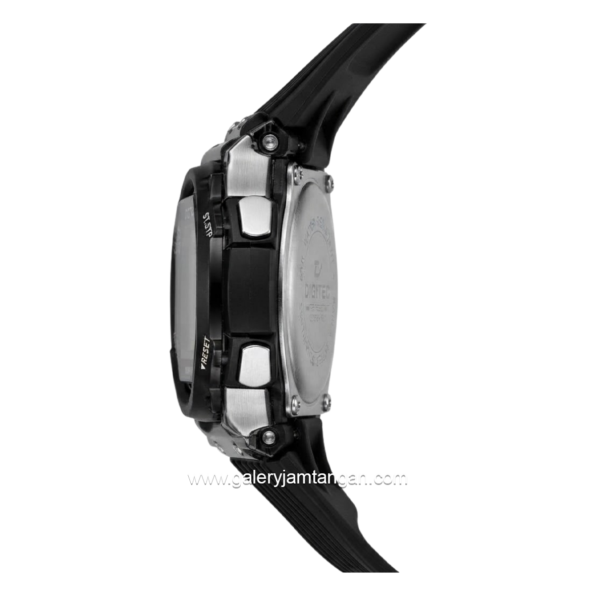 DIGITEC BDG-7208T Full Black Digital Rubber Strap