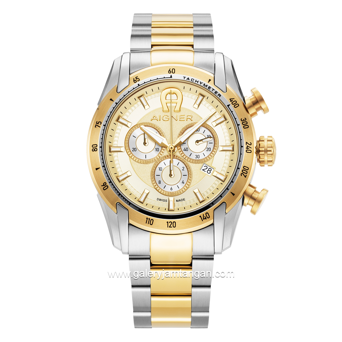 AIGNER BENEVENTO AGW.236002 Silver Gold Chronograph Swiss Made