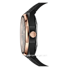 BENTLEY THE AURARAY BL-24-00 Black Rosegold Rubber Strap