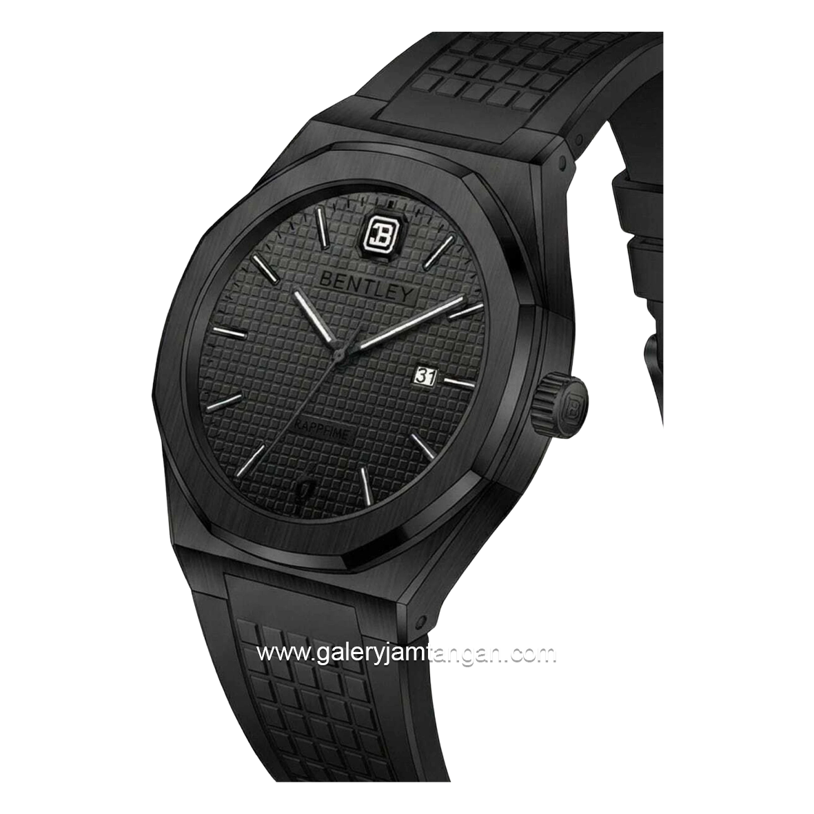 BENTLEY THE AURARAY BL-24-05 Full Black Rubber Strap