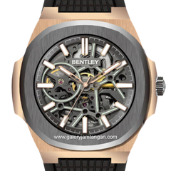 BENTLEY THE MARQUESS BL-34-30 Automatic Black Rosegold Dial Black Rubber Strap