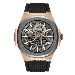 BENTLEY THE MARQUESS BL-34-30 Automatic Black Rosegold Dial Black Rubber Strap