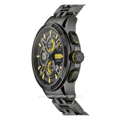BENTLEY THE OUROBOROS BL-40-28 Chronograph Black Jarum Yellow Stainless Steel Strap