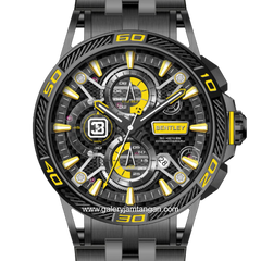 BENTLEY THE OUROBOROS BL-40-28 Chronograph Black Jarum Yellow Stainless Steel Strap