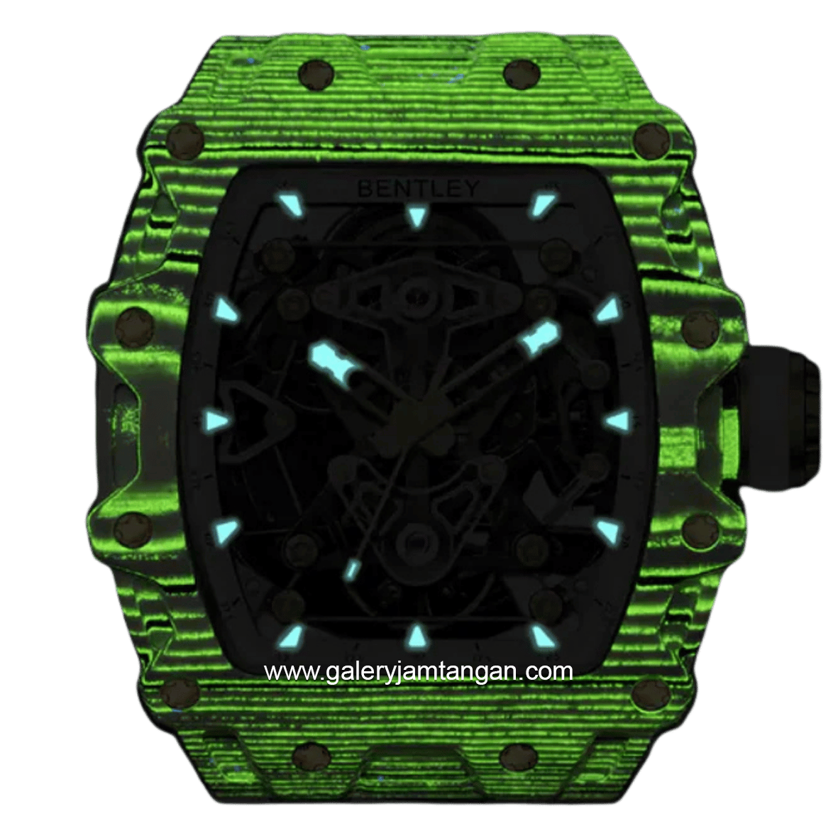 BENTLEY THE VIBRANCE BL-71-11 Automatic Green Yellow Rubber Strap