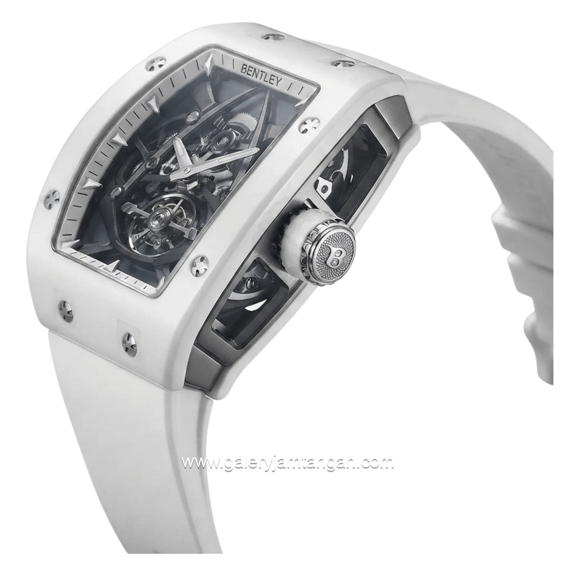 BENTLEY THE BLANCHE BL-72-72 Automatic White Silver Rubber Strap