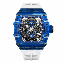 BENTLEY THE VIBRANCE BL-71-66 Automatic White Blue Rubber Strap
