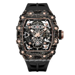 BENTLEY THE VIBRANCE BL-71-41 Automatic Black Rosegold Rubber Strap