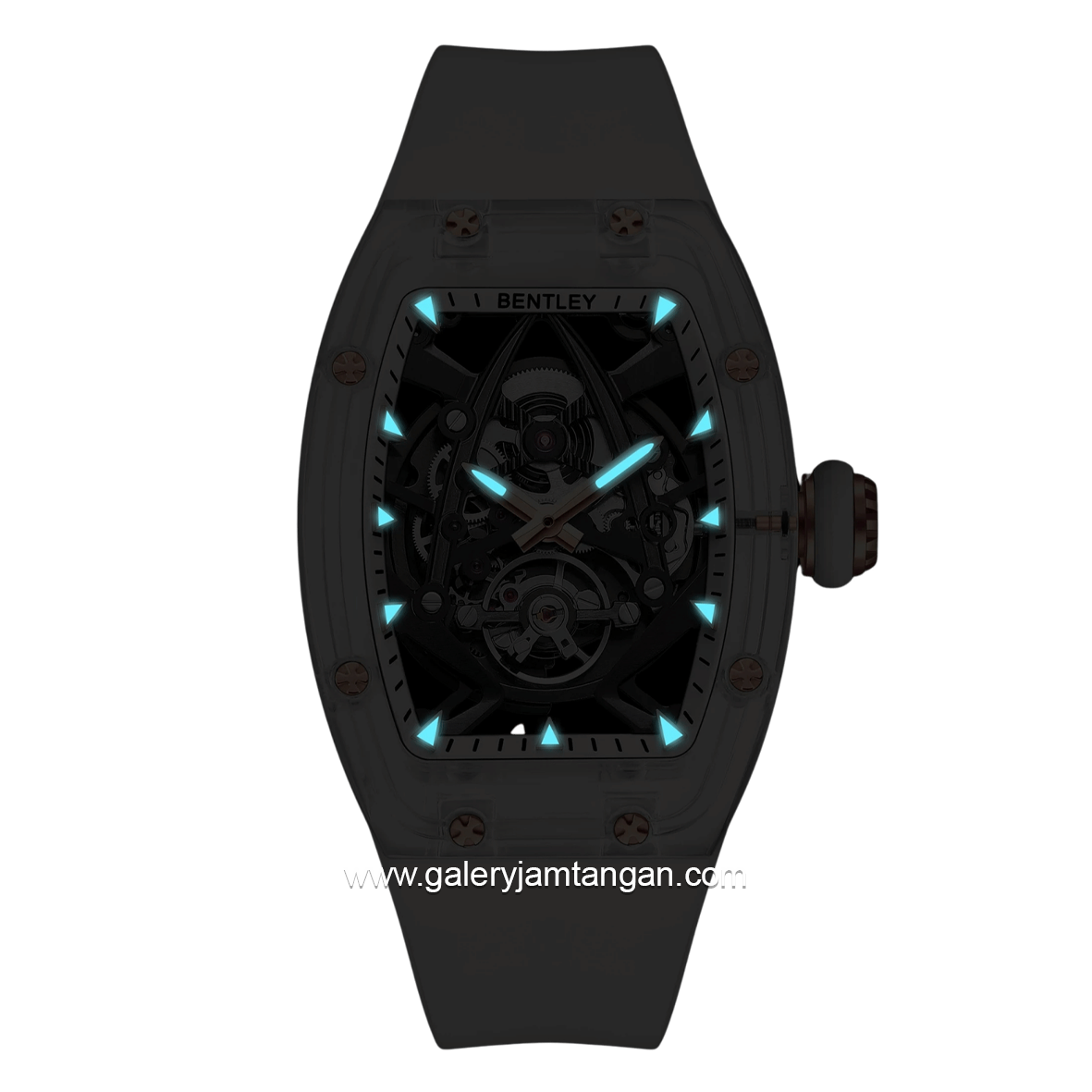 BENTLEY THE BLANCHE BL-72-75 Automatic White Rosegold Rubber Strap