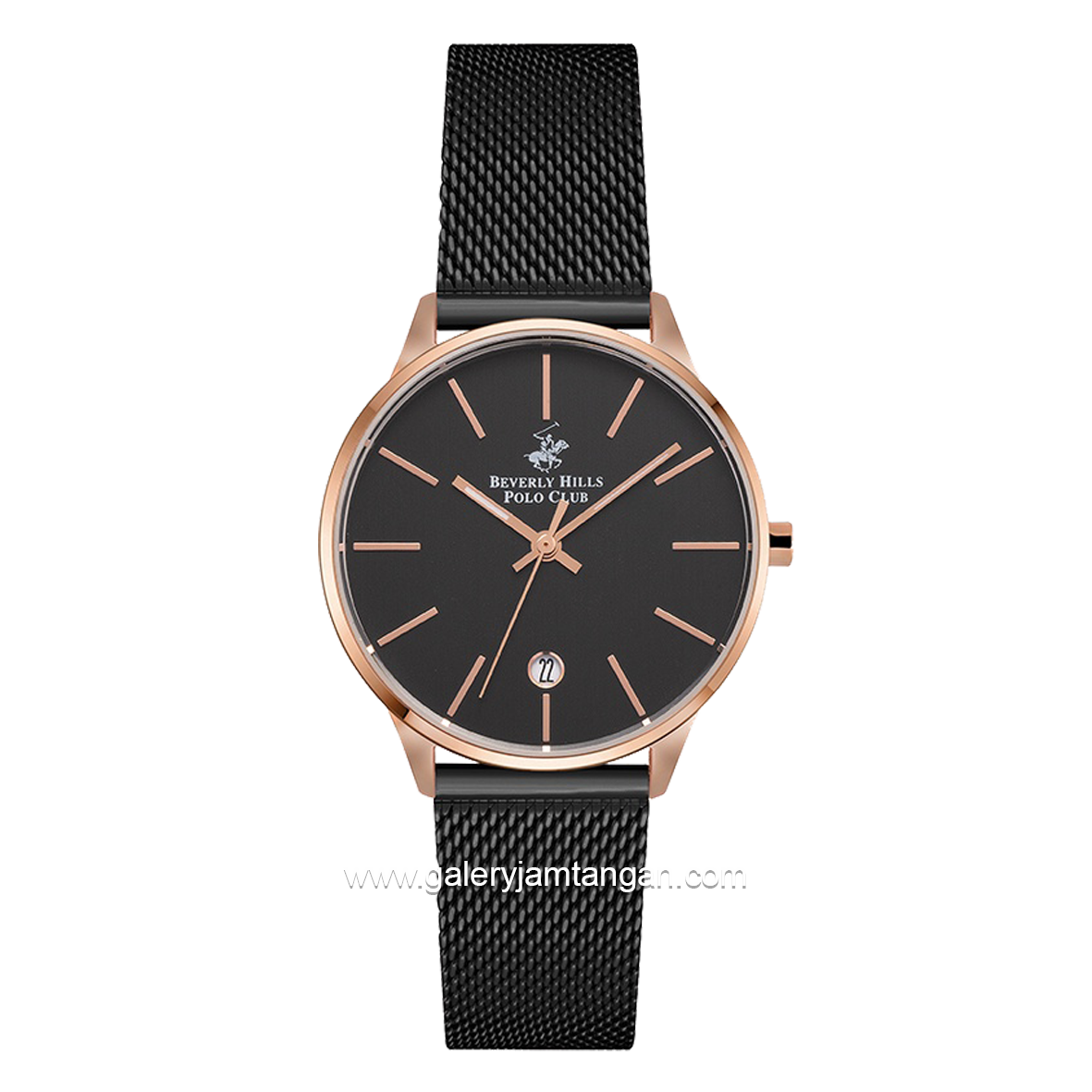 Beverly Hills Polo Club BP3061C.450 Black Rosegold Shandrope Strap