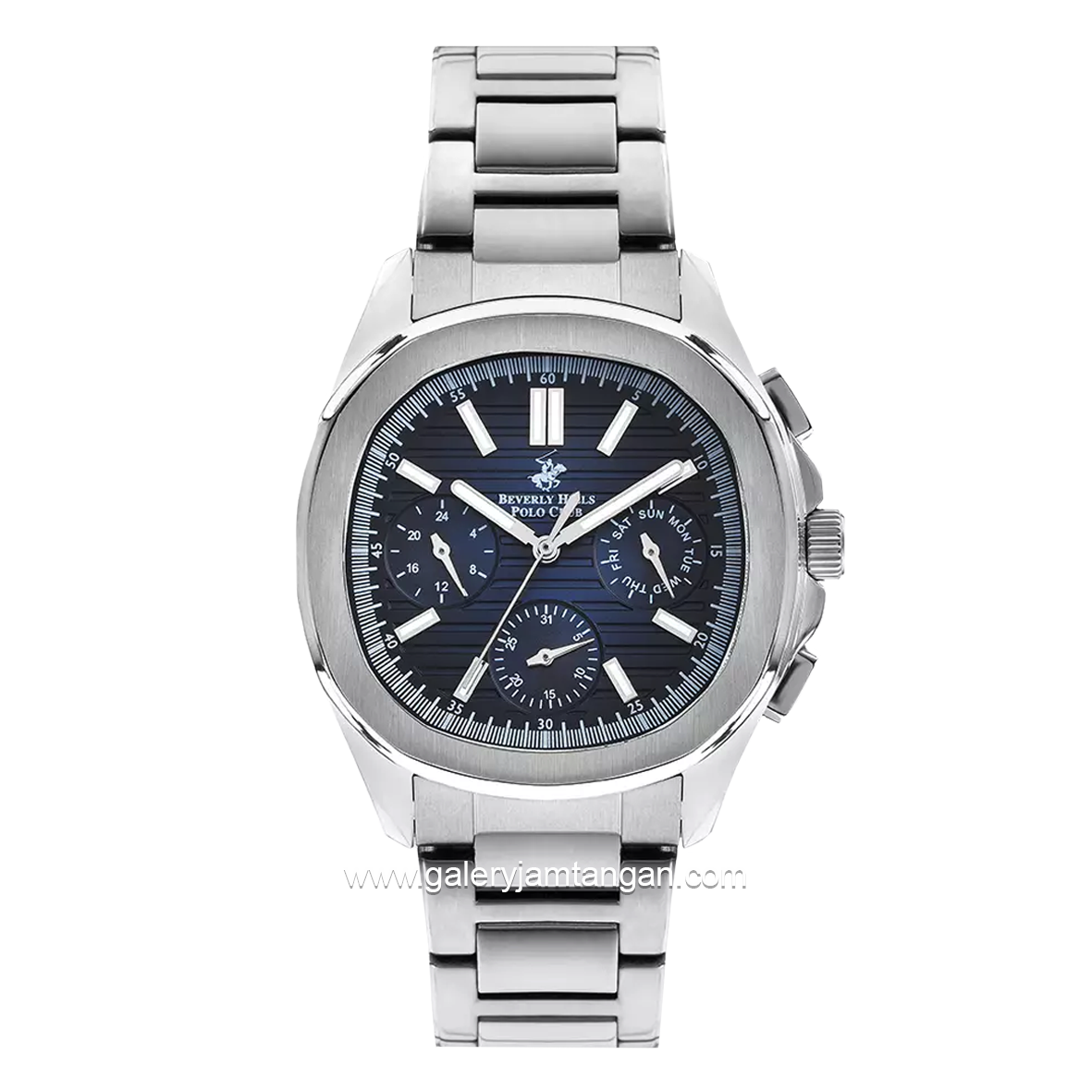 Beverly Hills Polo Club BP3212X.390 Watch Silver Dial Blue Multifunction Stainless Steel